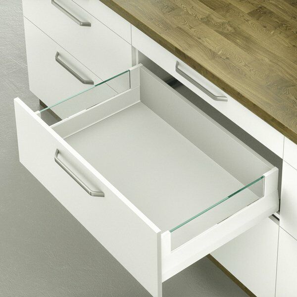 Hafele Çekmece Seti Cam Bordürlü 45'lik Vidalı Beyaz