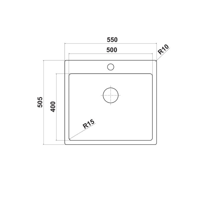Hafele Novara12 Eviye Seti 550x505mm Paslanmaz Çelik Parlak