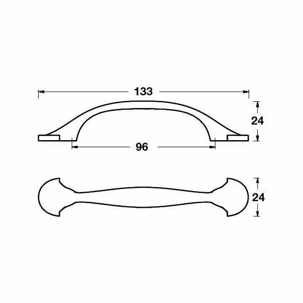 Hafele Mobilya Kulpu Glenn 96mm Antik Gümüş