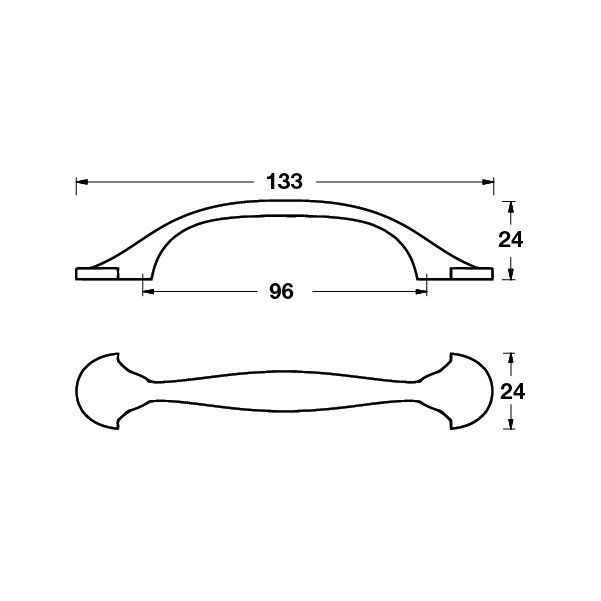 Hafele Mobilya Kulpu Glenn 96mm Mat Siyah