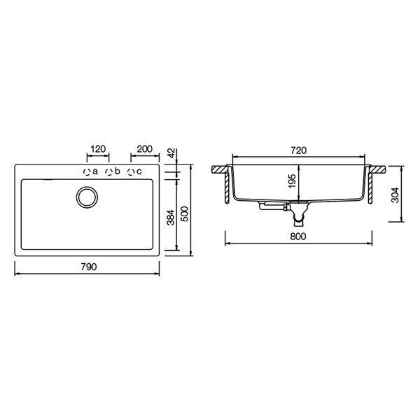 Hafele Large Carbon Granit Eviye, 790X500Mm