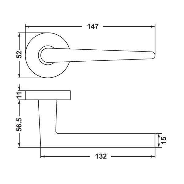 Hafele Kapı Kolu Polly Mat Nikel
