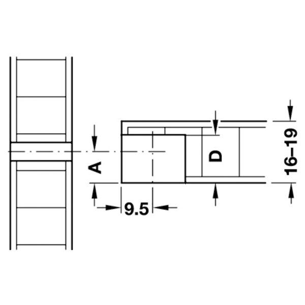 Hafele Rafix20 Gövde 16mm (100 Adet), Bej