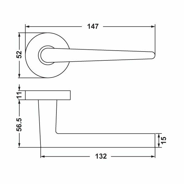 Hafele Kapı Kolu Polly Antrasit