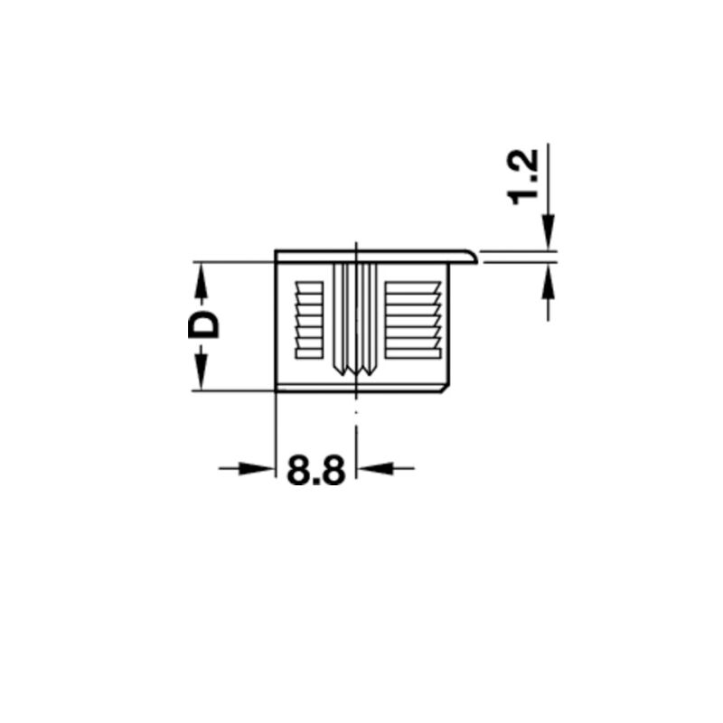 Hafele Rafix20 Gövde 16mm (100 Adet), Kahve