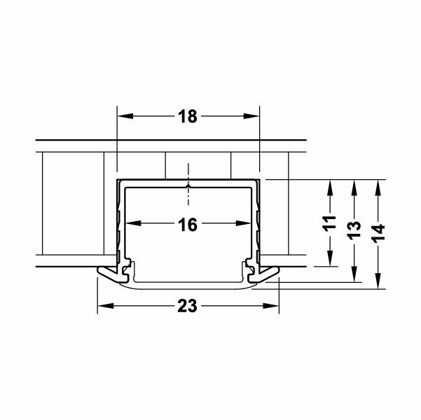 Hafele Yan Kapak Plastik Gümüş Renk