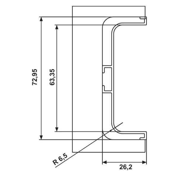 Hafele Profil Kulp Striata-U 4000mm Mat Krom