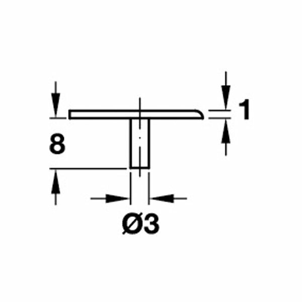 Hafele Rafix20 Kapak (100 Adet), Bej