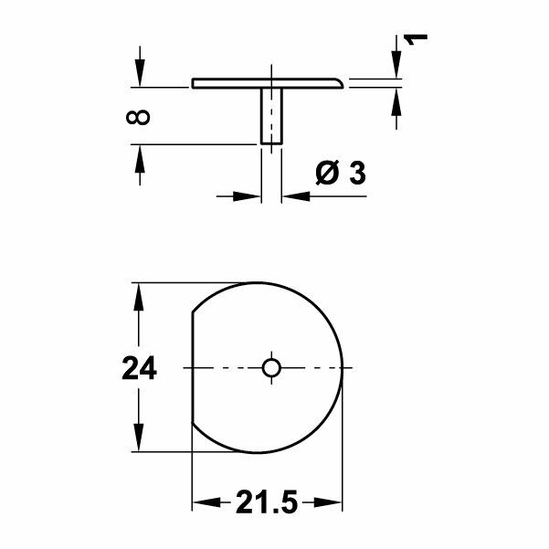 Hafele Rafix20 Kapak (100 Adet), Bej