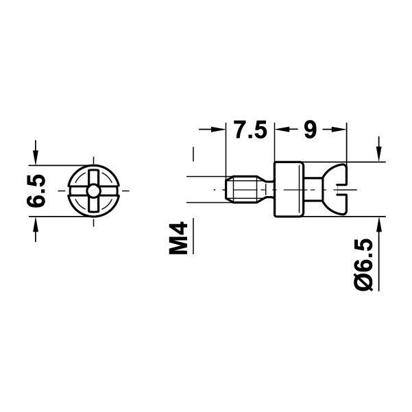 Hafele Rafix20 Dübelli Mil M4/7,5mm (100 Adet), Galvaniz