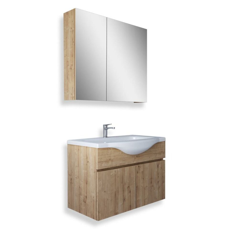 Teta Home Kahire 80 Cm Mdf Banyo Dolabı Seti