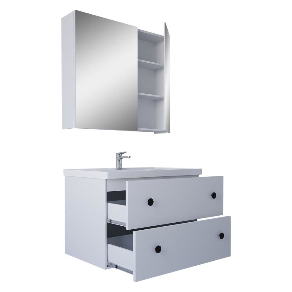 Teta Home Tiflis 80 Cm Mdf Banyo Dolabı Seti