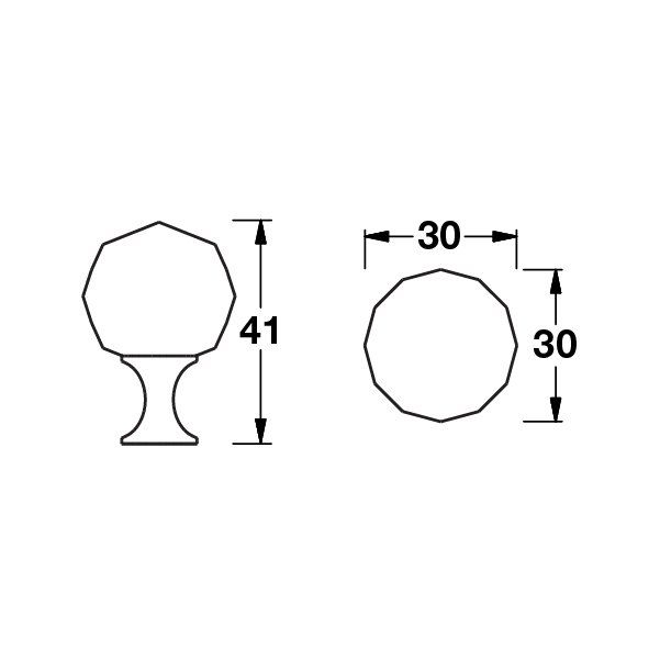 Hafele Düğme Kulp Melitz Jr. Parlak Krom
