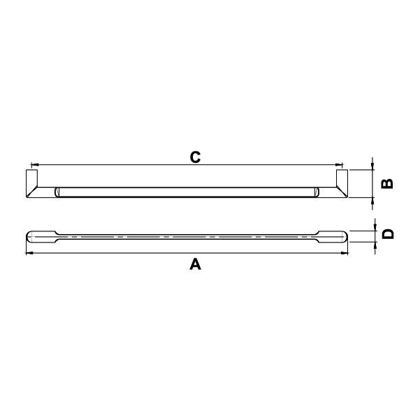 Hafele Profil Kulp Pose 320mm Mat Siyah