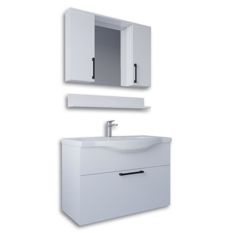 Teta Home Eko 80 Cm Mdf Banyo Dolabı Seti