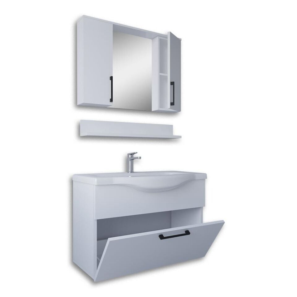 Teta Home Eko 80 Cm Mdf Banyo Dolabı Seti