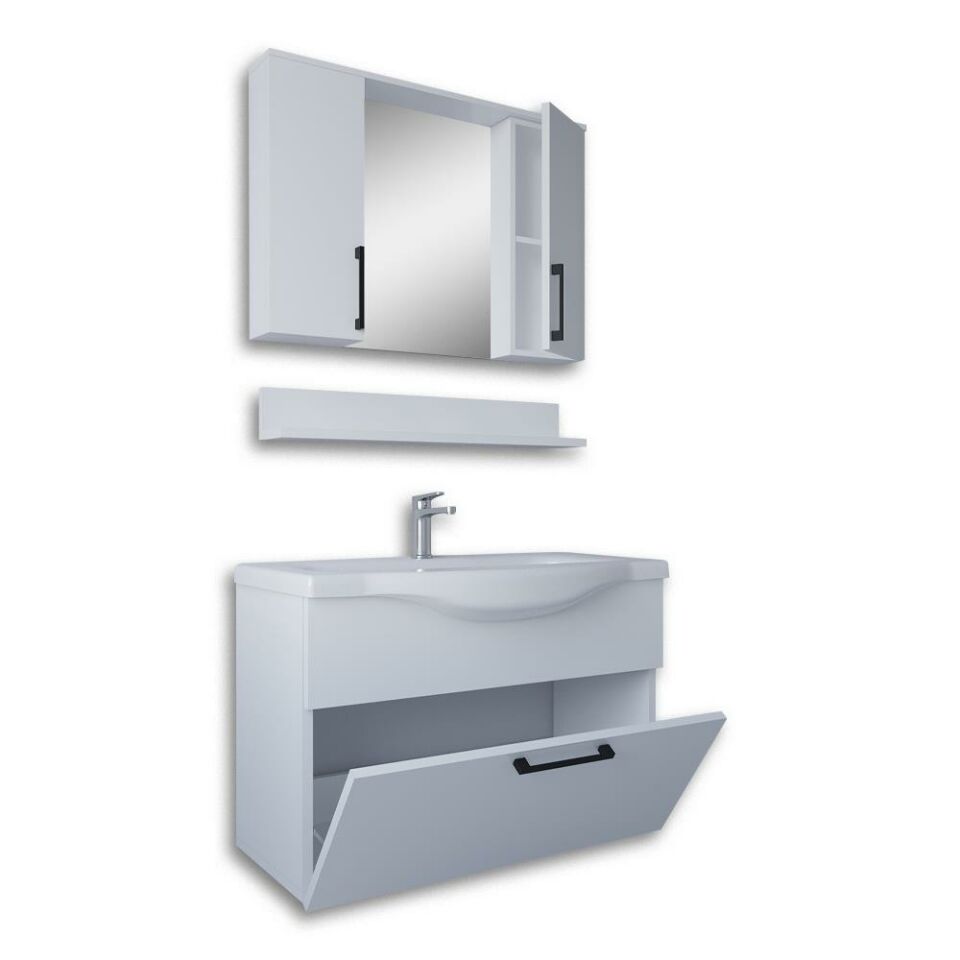 Teta Home Eko 80 Cm Mdf Banyo Dolabı Seti