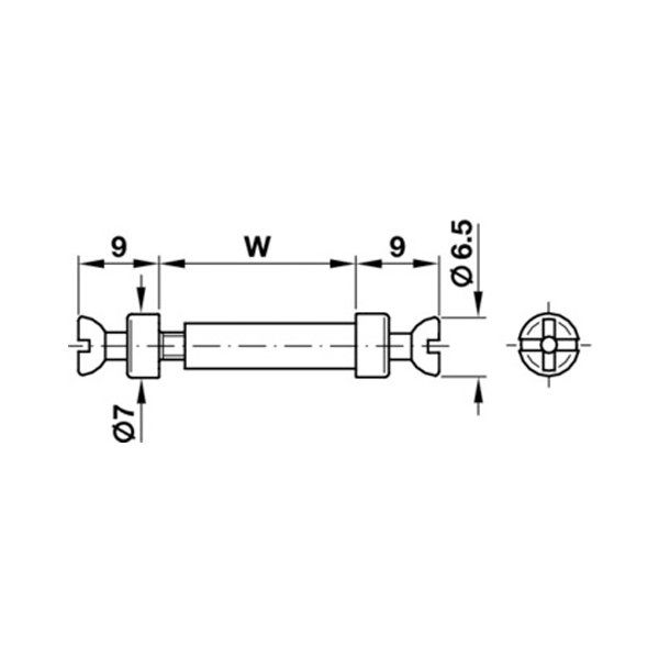 Hafele Rafix20 Çift Taraflı Mil Seti 5mm (100 Adet), Galvaniz