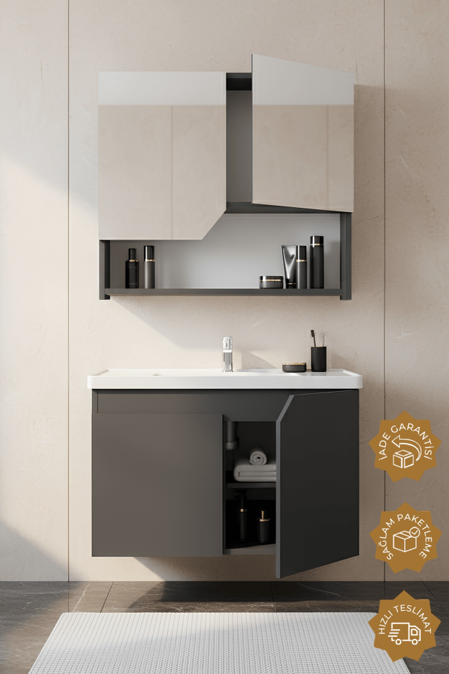 Teta Home Napoli 65 Cm Mdf Banyo Dolabı Seti