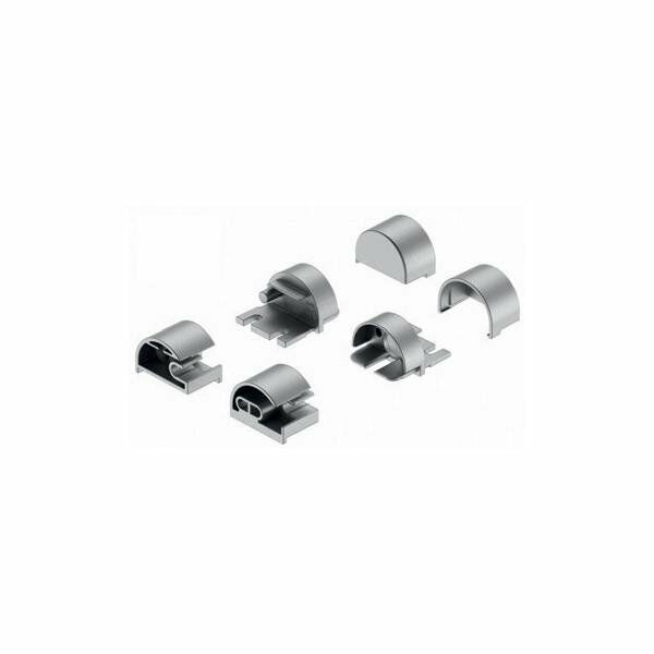 Hafele Yan Kapak Seti 5x3 Plastik Gümüş Renkli