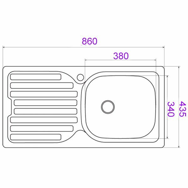 Hafele Capua03 Tezgah Üstü Eviye Seti, Satine Sol Damlalık (Sifonsuz)