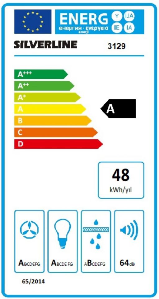 Silverline INSIDE PRO Siyah-İnox 90 cm Davlumbaz