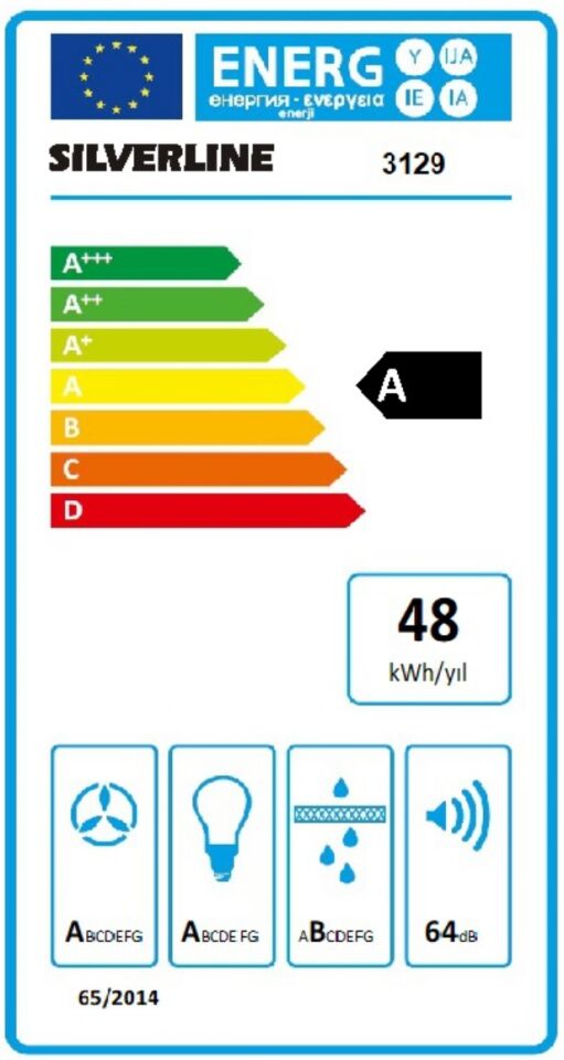 Silverline INSIDE PRO Siyah-İnox 90 cm Davlumbaz
