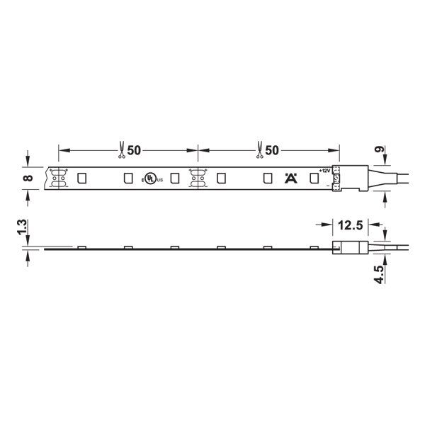 Hafele Led2071 Çekmece Aydınlatma 4000K 600mm