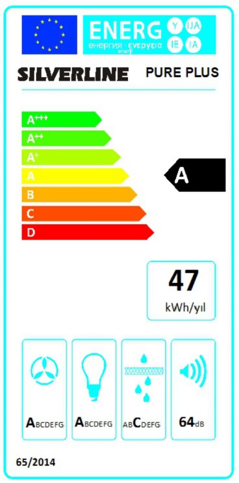 Silverline 4386 50 cm Beyaz Davlumbaz