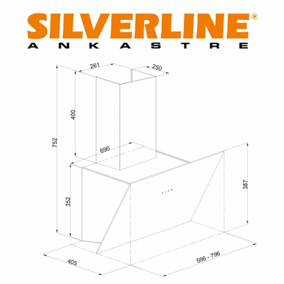 Silverline 3474 60 cm Petrol Kahve Davlumbaz