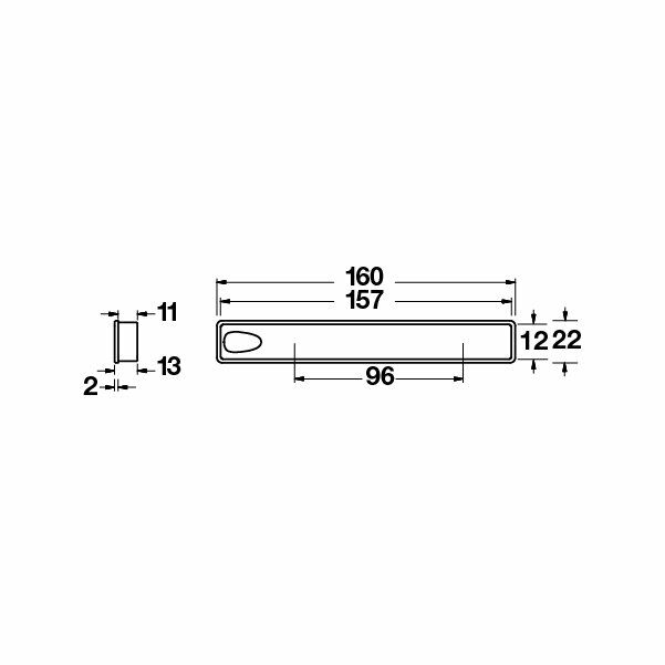 Hafele Gömme Kulp Mikayla2 96mm Parlak Krom