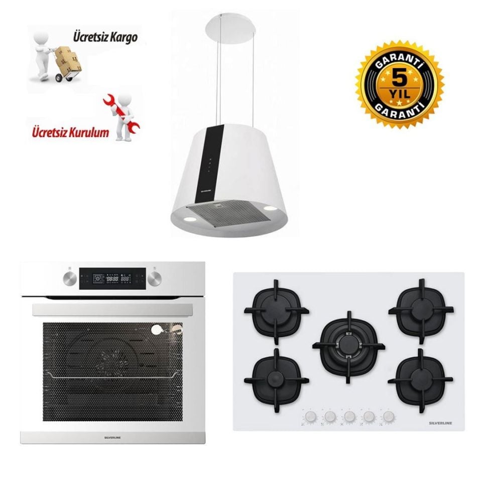 Silverline Ankastre Set 17 ( 6505W01 Fırın-4386 Dav-5426W01Ocak)