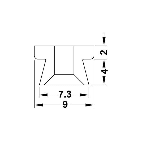 Hafele Slide Bağlantı Rayı Pimi (20 Adet), Beyaz