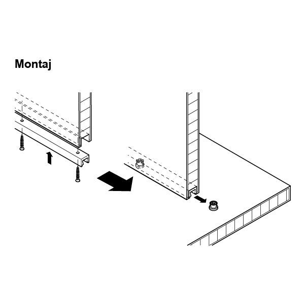 Hafele Slide Bağlantı Rayı Pimi (20 Adet), Beyaz