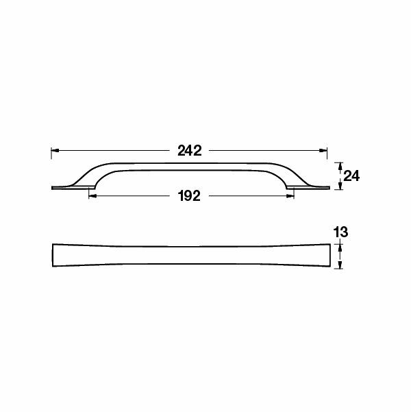 Hafele Mobilya Kulpu Bella 192mm Antrasit