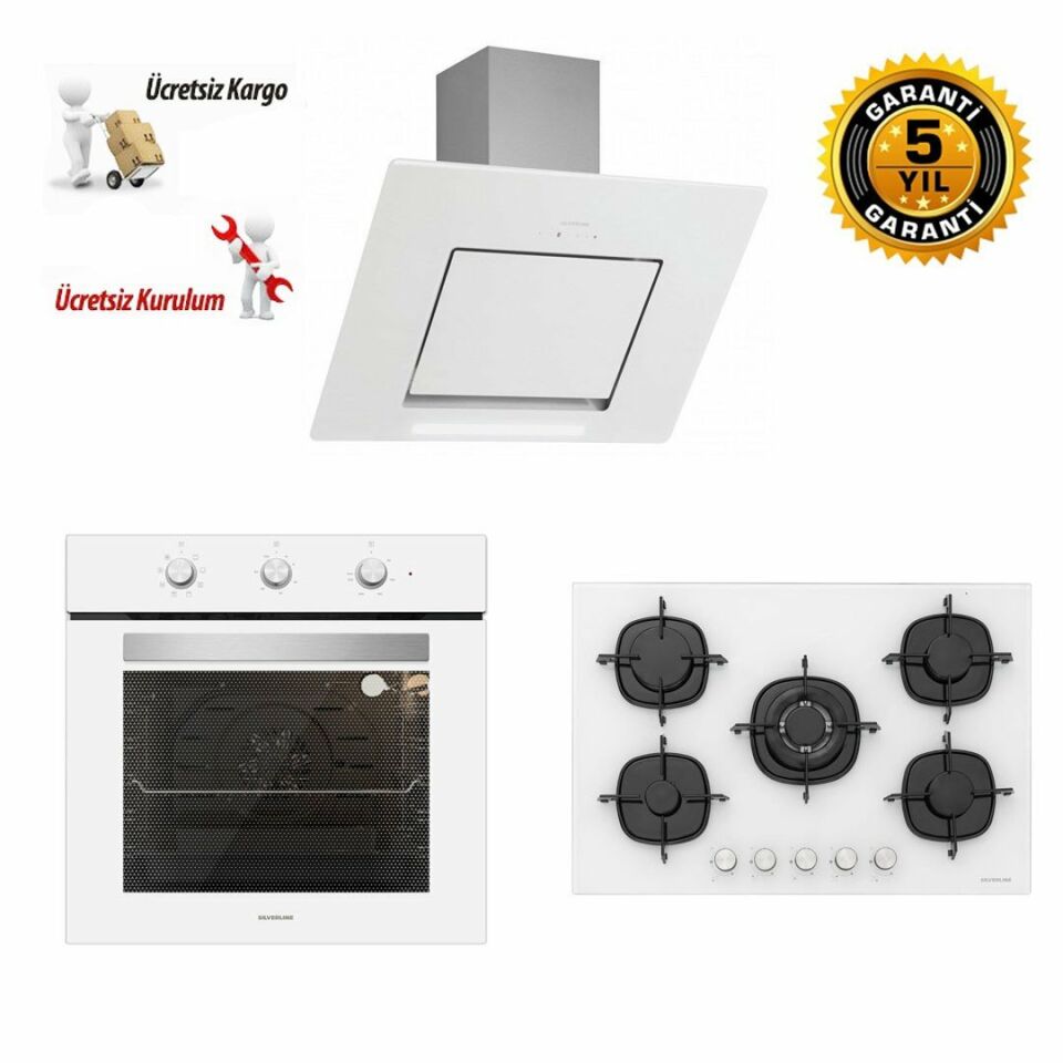 Silverline Ankastre Set 6 (3261 Dav-6503W01 Fırın-5365W01 Ocak)