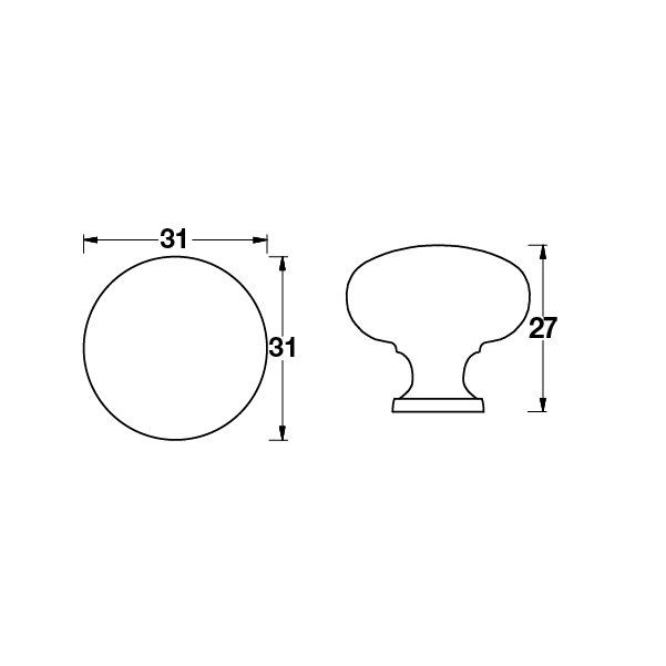Hafele Düğme Kulp Leopold Jr. Parlak Pirinç