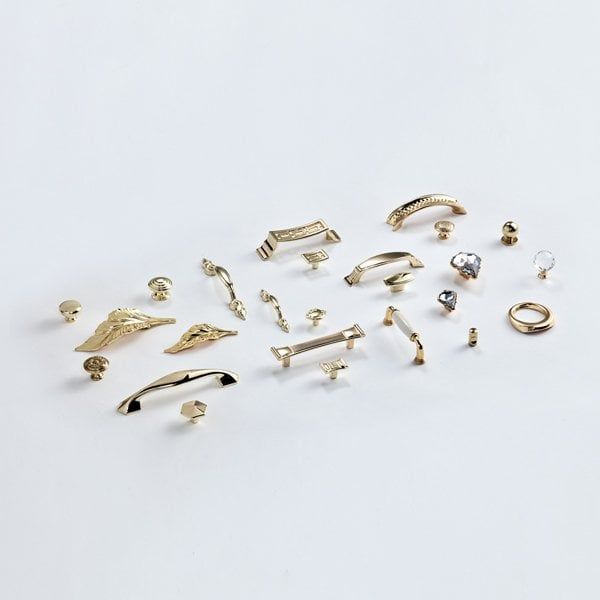 Hafele Düğme Kulp Leopold Jr. Parlak Pirinç