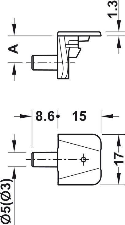 Hafele Tab15 Raf Bağlantı Elemanı, Bastırılarak