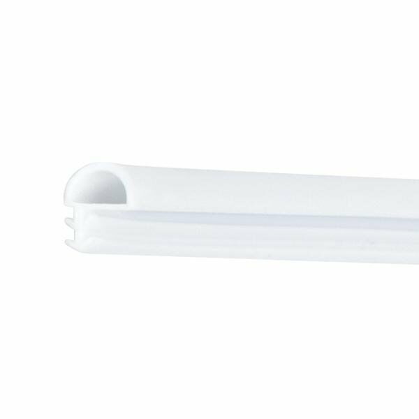 Hafele F01 Yandan Basan D Tipi Kapı Fitili 10mm, Mat Beyaz Renk