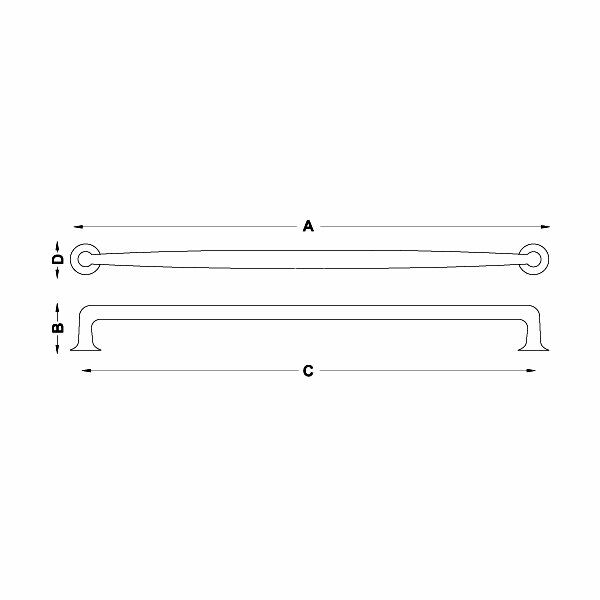 Hafele Mobilya Kulpu Fermo 320mm Mat Altın