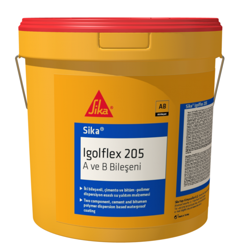 Sika Igolflex-205 İki Bileşenli, Çimento Ve Bitüm Kauçuk Esaslı Su Yalıtım Malzemesi 32 Kg