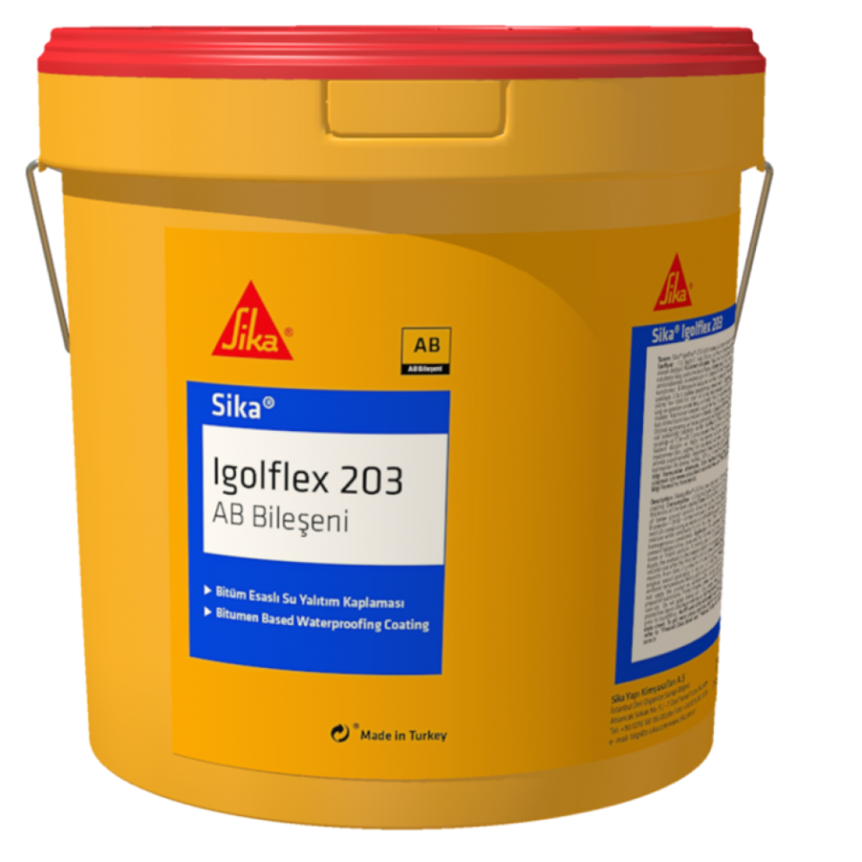 Sika Igolflex-203 - İki Bileşenli, Çimento Ve Bitüm Kauçuk Esaslı Su Yalıtım Malzemesi 32 Kg