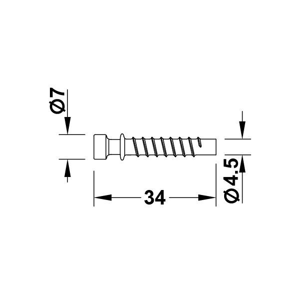 Hafele Tofix Çelik Mil (100 Adet), Galvaniz