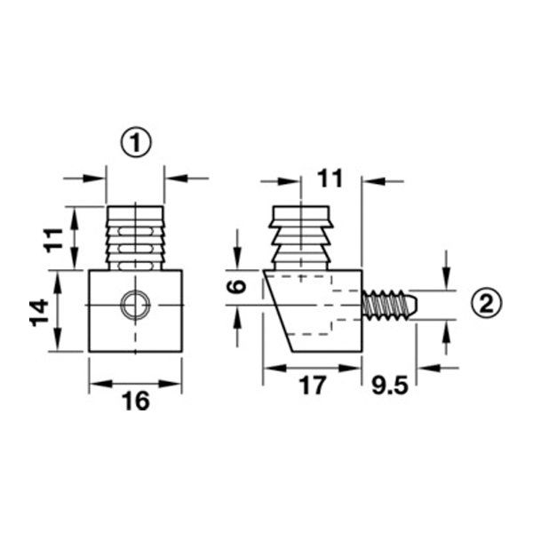 Hafele Uno Gövde Bağlantı Elemanı (50 Adet), Kahve