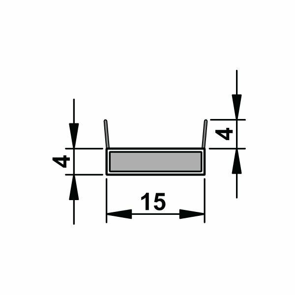 Hafele Akustik Fitil 15X4X2100mm Kahve Renk