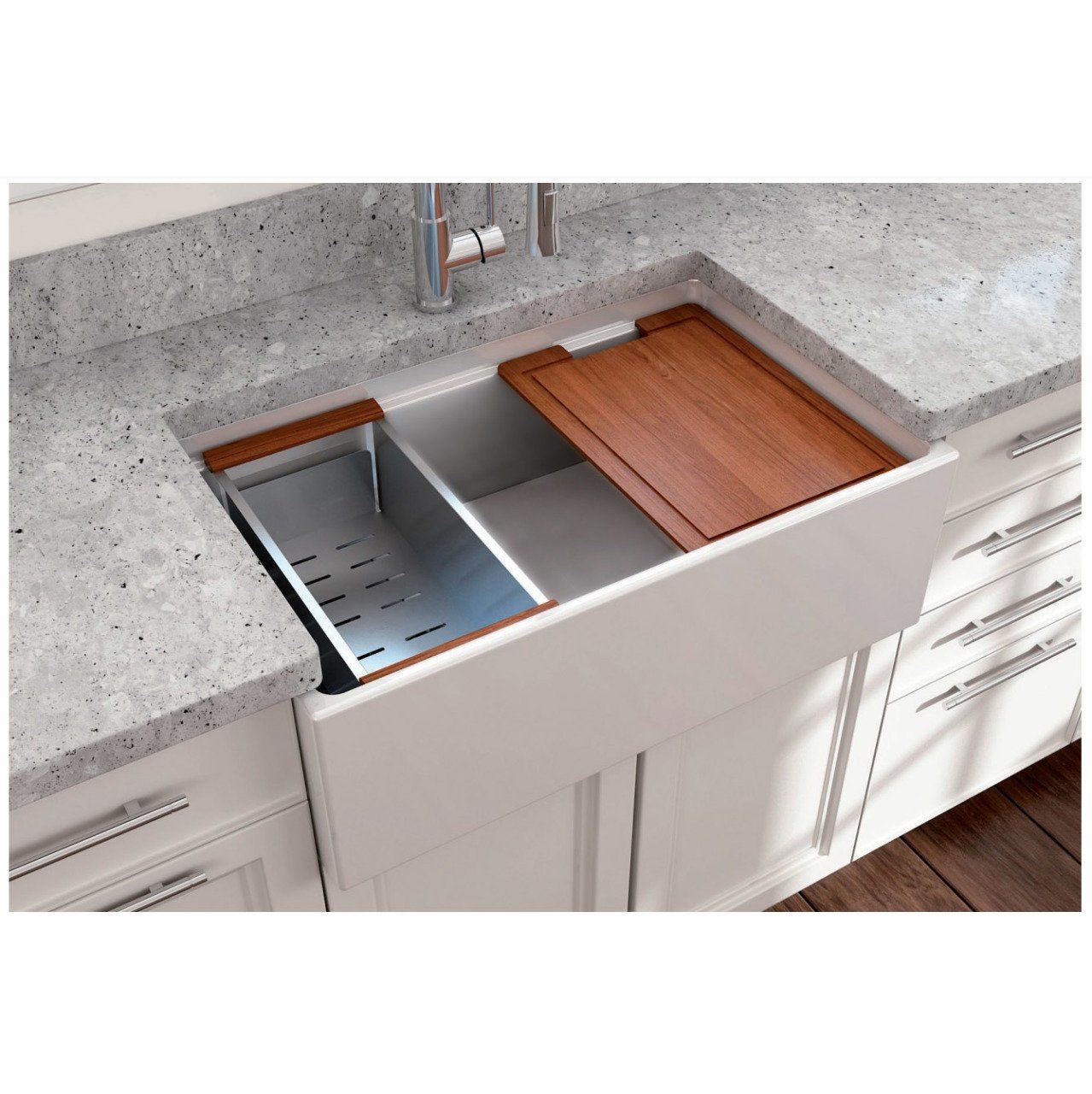 Hafele Cara Ahşap Kulplu Süzgeç, Paslanmaz Çel.