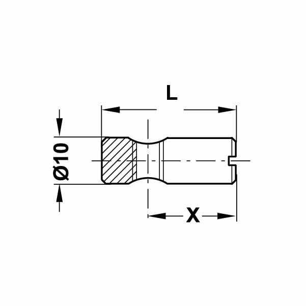 Hafele Bağlantı Gövdesi M6/10x14mm (100 Adet), Ham