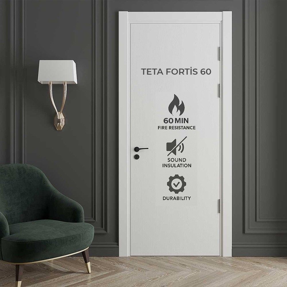 Teta Home Armora 120 Dk Yangına Dayanıklı İç Oda Mdf Lake Kapı