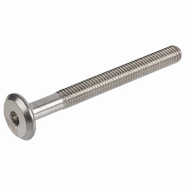 Hafele Yassı Başlı Vida M6x50mm, Nikel Kaplama (100 Adet)